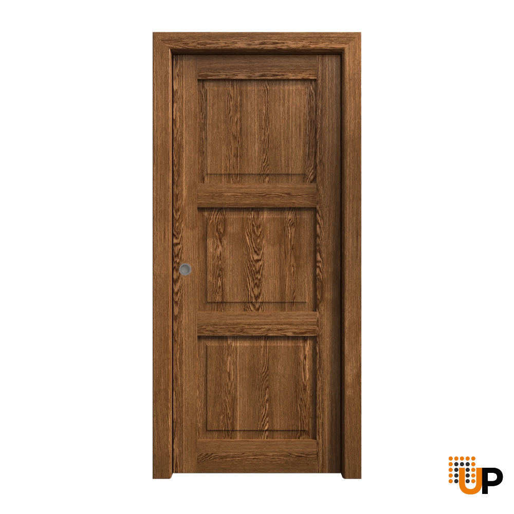Single solid core sliding interior pocket door | Ego 5010  EGO Cognac Oak | 30 x 96 photo#1