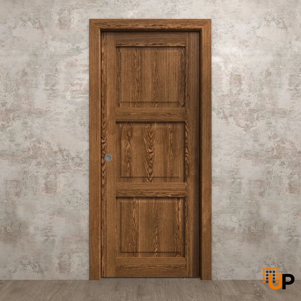Single solid core sliding interior pocket door | Ego 5010  EGO Cognac Oak | 18 x 80 photo#2