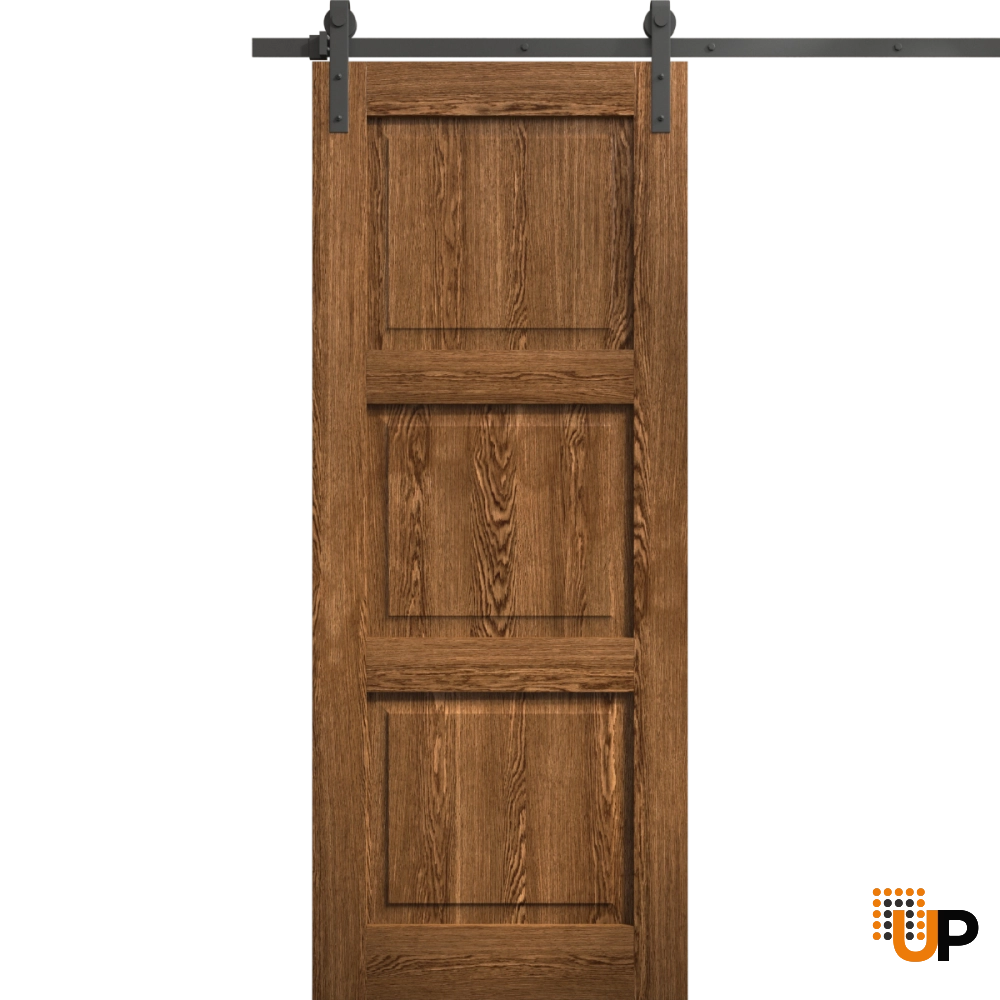 Single solid core sliding interior barn door | Ego 5010  EGO Cognac Oak | 18 x 80 photo#1