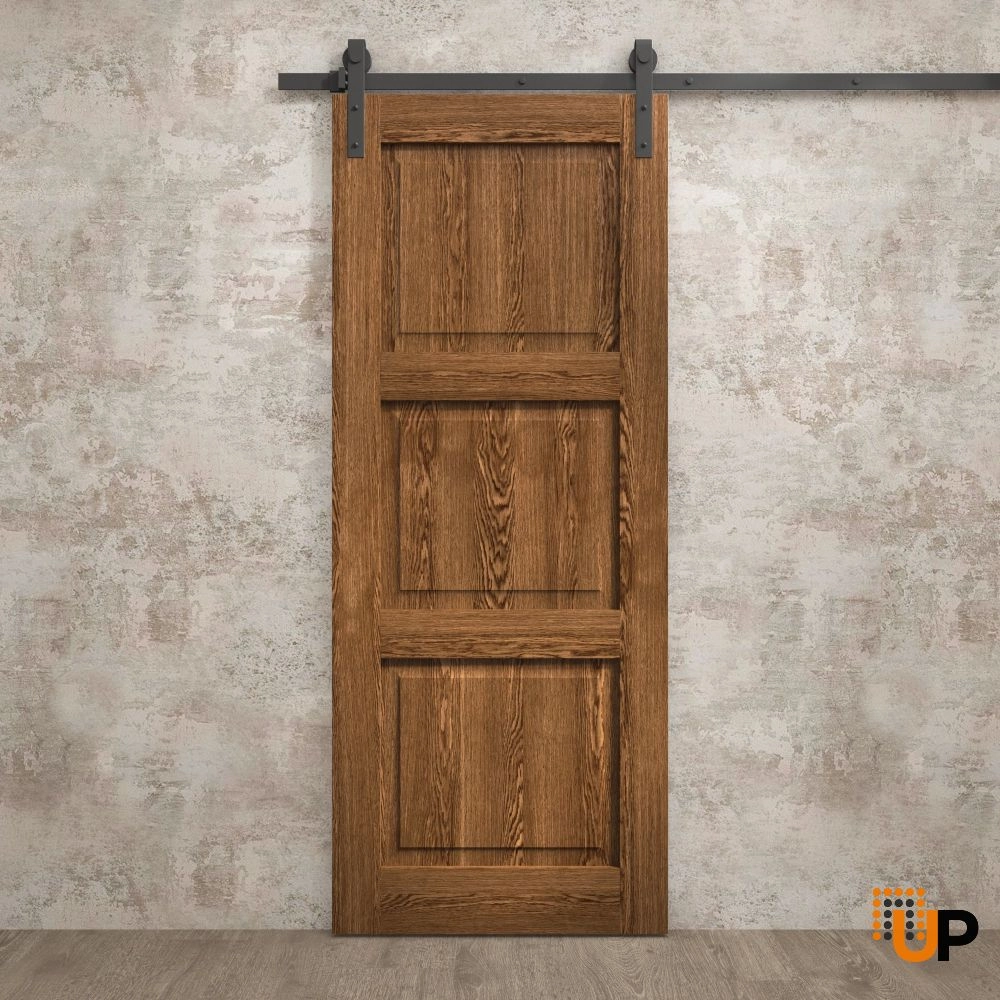 Single solid core sliding interior barn door | Ego 5010  EGO Cognac Oak | 18 x 80 photo#2