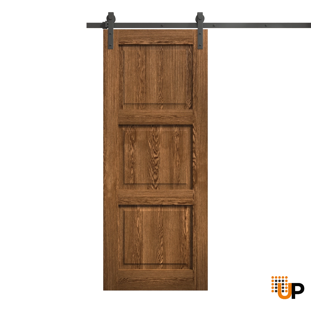 Single solid core sliding interior barn door | Ego 5010  EGO Cognac Oak | 28 x 80 photo#1