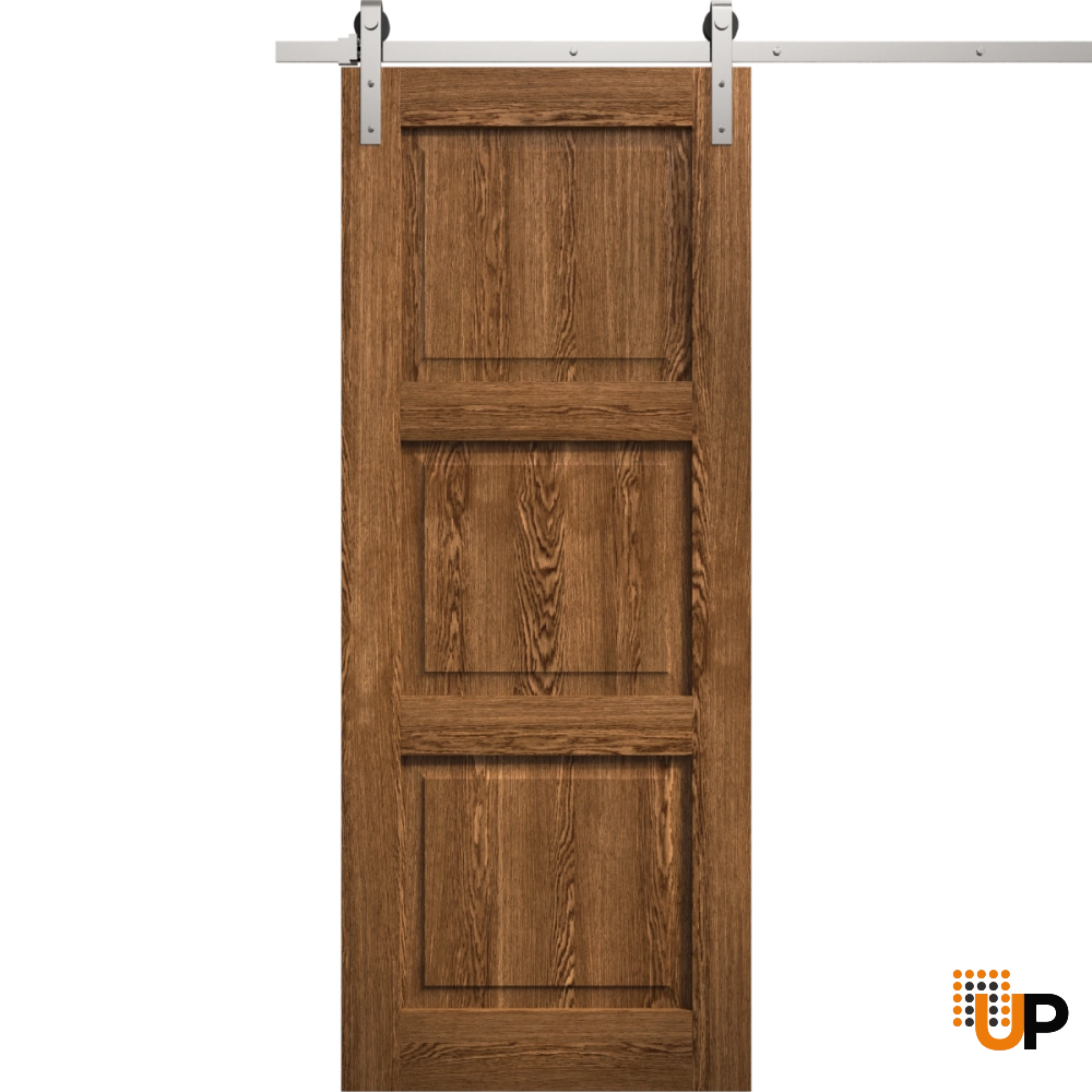 Single solid core sliding interior barn door | Ego 5010  EGO Cognac Oak | 18 x 80 photo#1