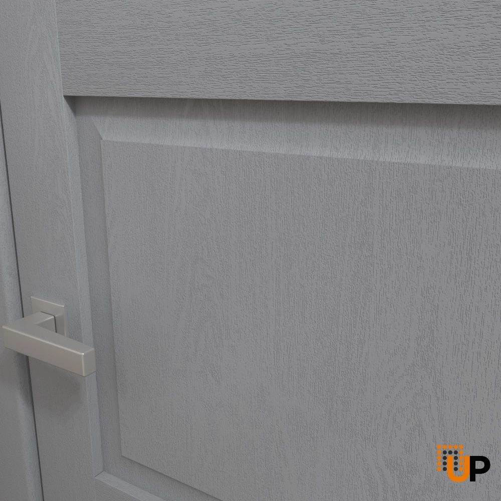 Double solid core sliding interior barn bypass door | Ego 5010 EGO Painted Grey Oak | 56 x 80 (2* 28x80) photo#3