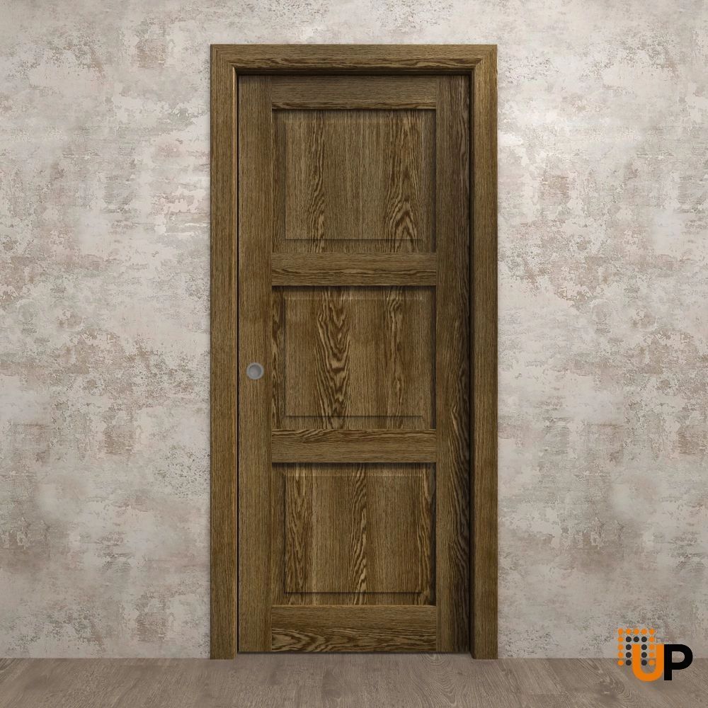 Single solid core sliding interior pocket door | Ego 5010  EGO Marble Oak | 18 x 80 photo#2