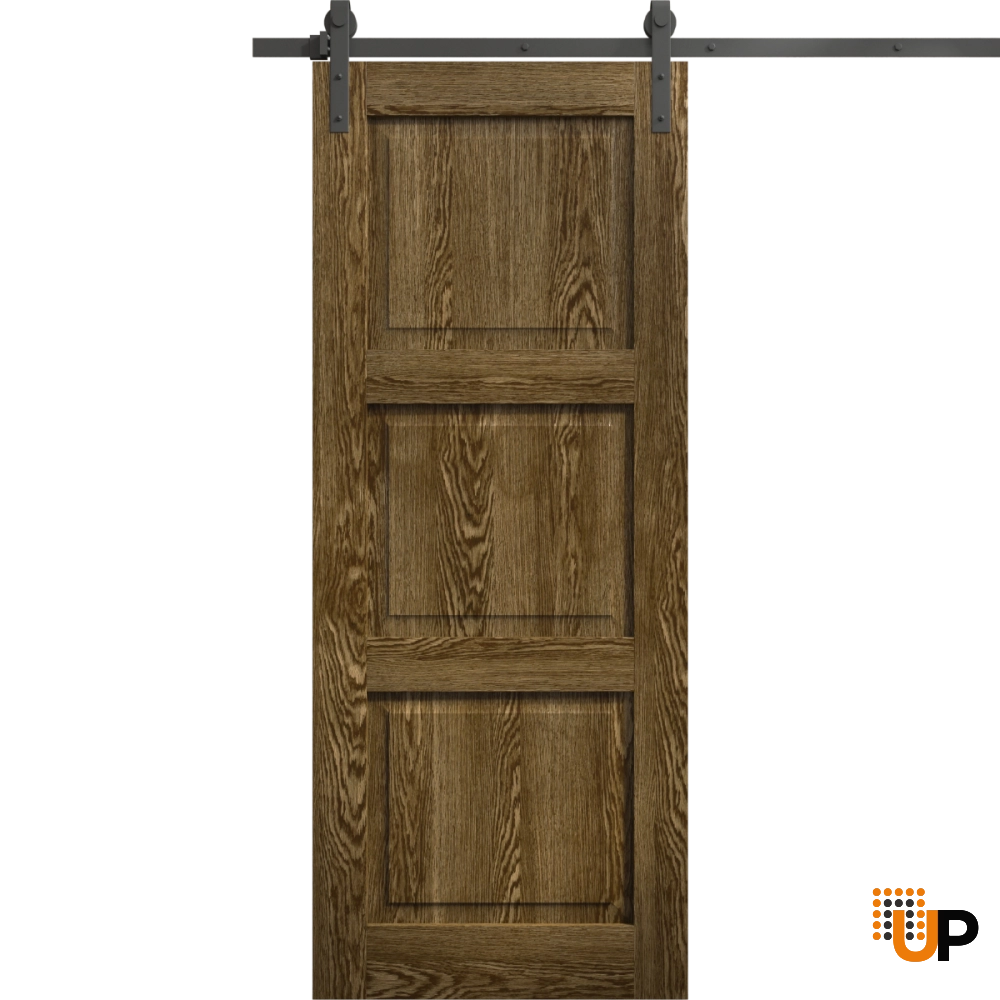 Single solid core sliding interior barn door | Ego 5010  EGO Marble Oak | 18 x 80 photo#1