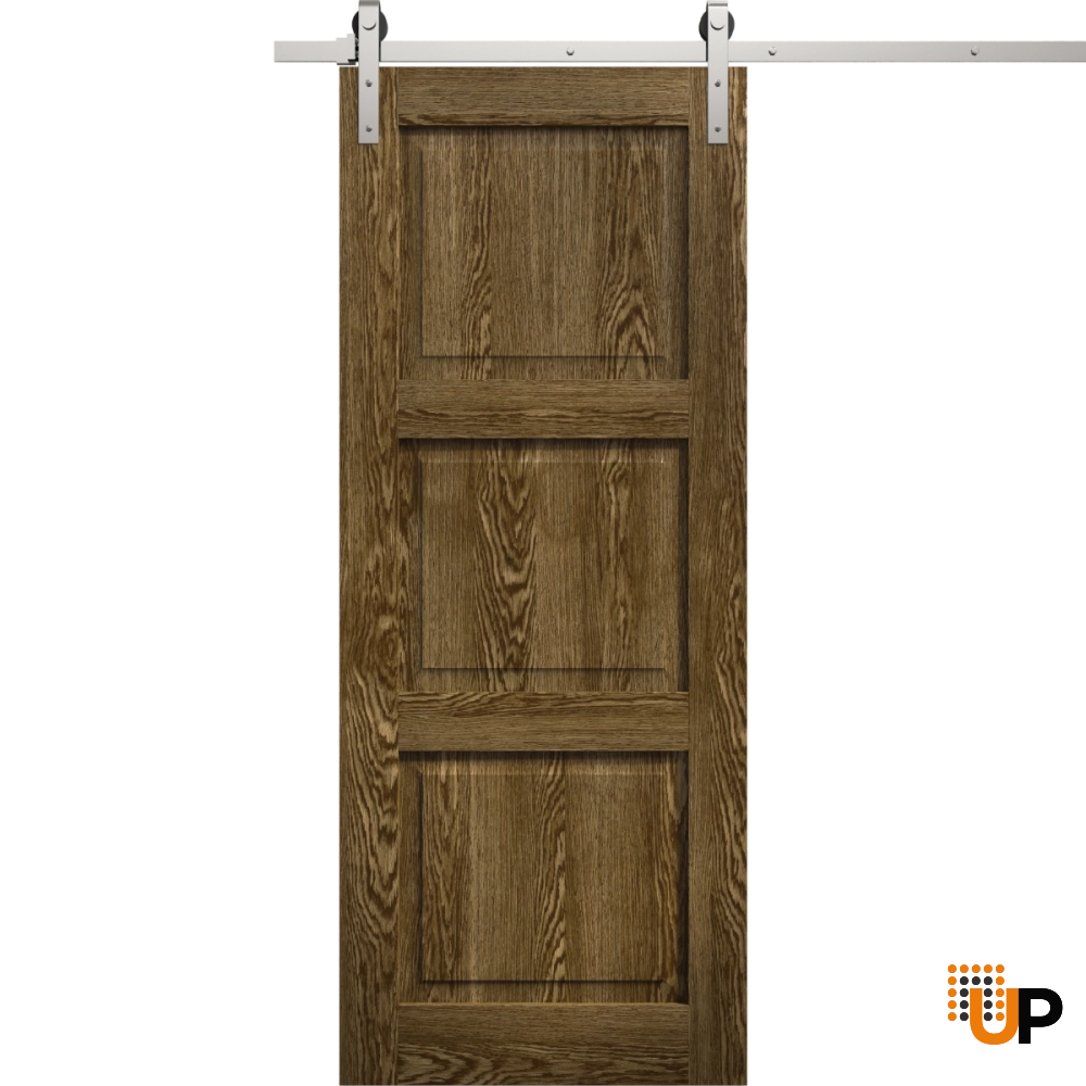 Single solid core sliding interior barn door | Ego 5010  EGO Marble Oak | 18 x 80 photo#1