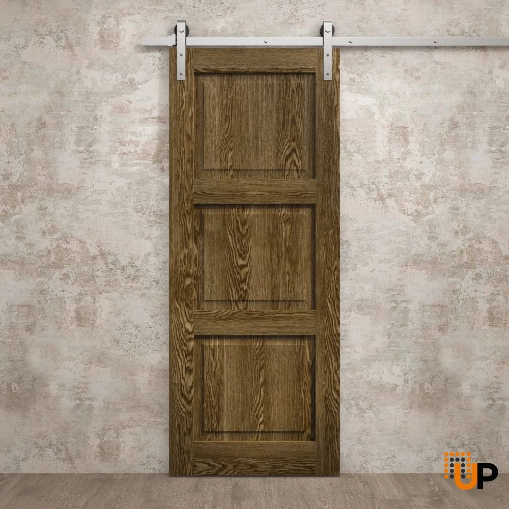 Single solid core sliding interior barn door | Ego 5010  EGO Marble Oak | 18 x 80 photo#2