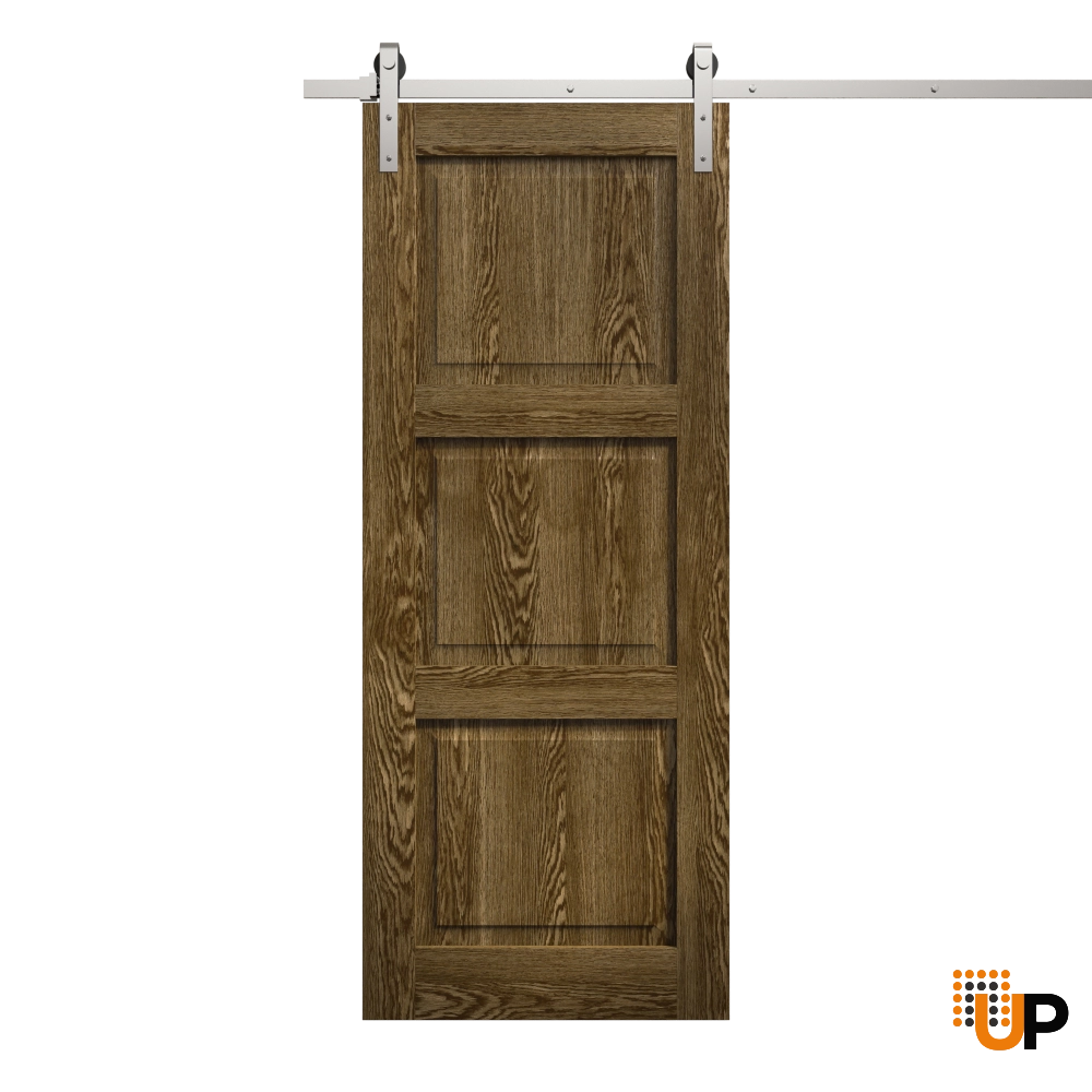 Single solid core sliding interior barn door | Ego 5010  EGO Marble Oak | 42 x 96 photo#1
