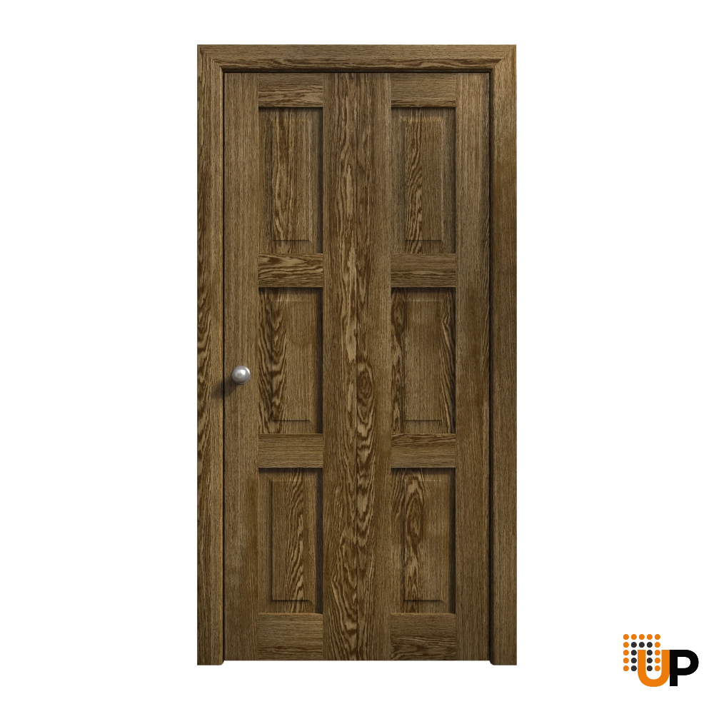 2 folding panels solid core sliding interior bi-fold door | Ego 5010  EGO Marble Oak | 48 x 96 (2* 24x96) photo#1