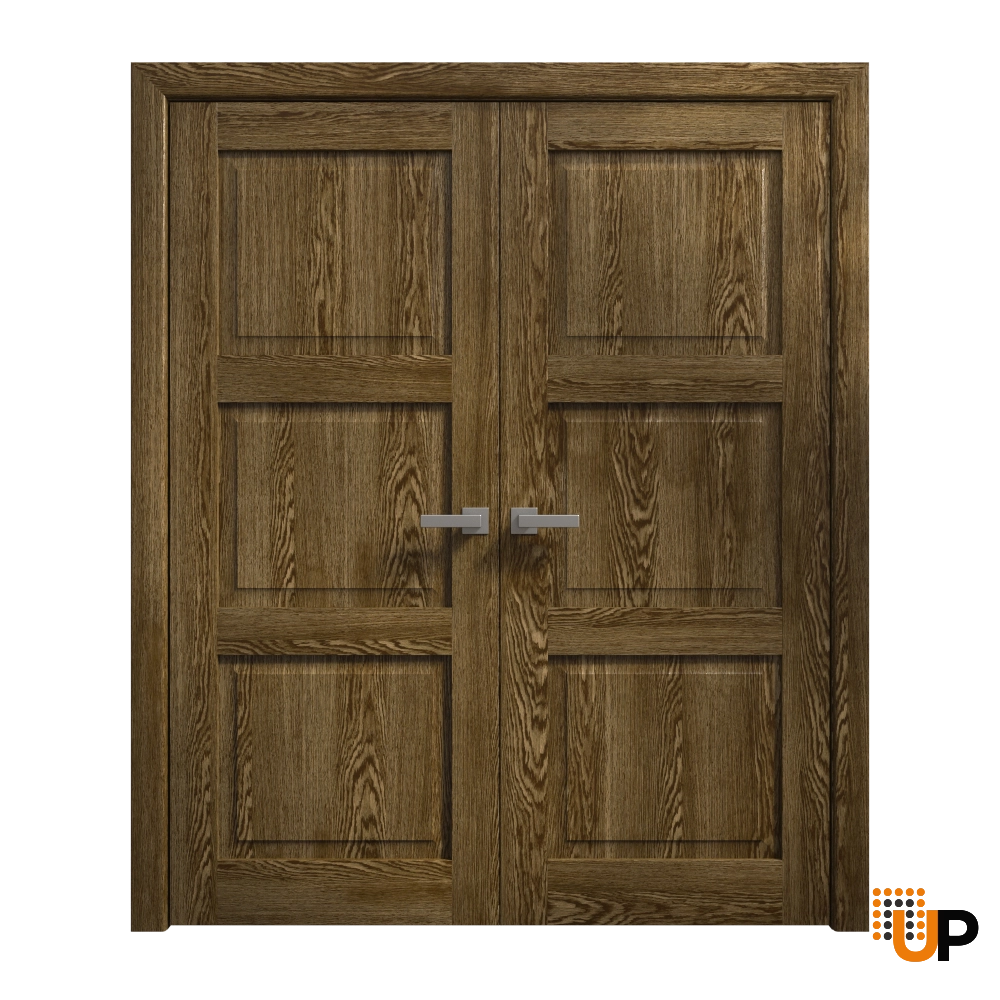 Double solid core french interior swing double door | Ego 5010  EGO Marble Oak | 48 x 96 (2* 24x96) photo#1