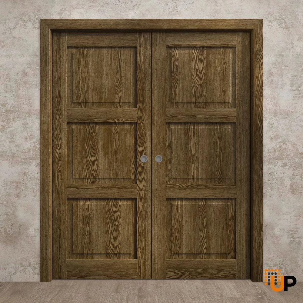 Double solid core sliding interior pocket double door | Ego 5010  EGO Marble Oak | 36 x 80 (2* 18x80) photo#2