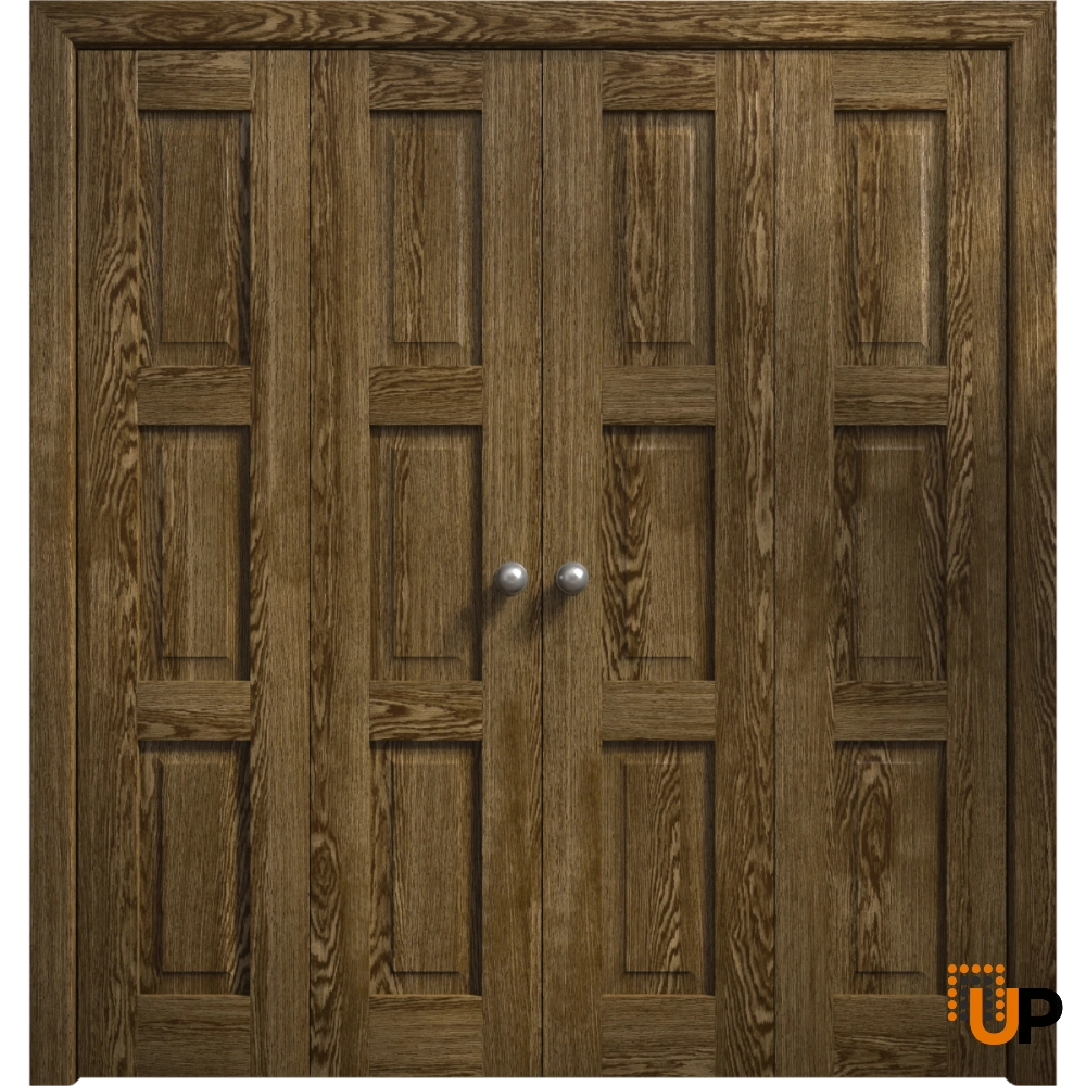 4 folding panels solid core sliding interior bi-fold double door | Ego 5010  EGO Marble Oak | 72 x 80 (4* 18x80) photo#1