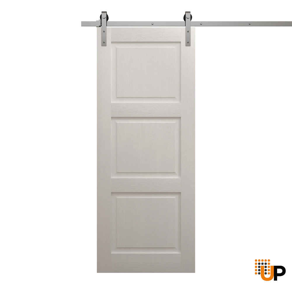 Single solid core sliding interior barn door | Ego 5010  EGO Painted White Oak | 18 x 84 photo#1