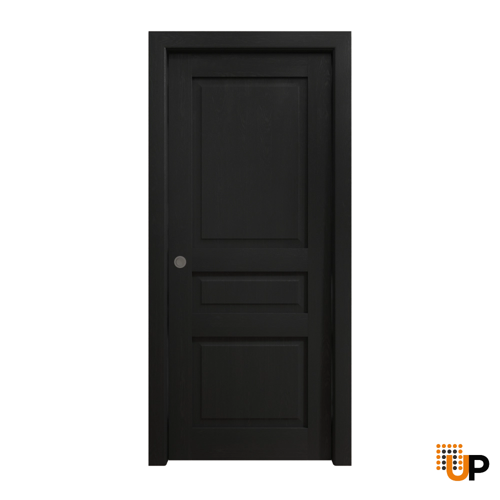 Single solid core sliding interior pocket door | Ego 5012 EGO Painted Black Oak | 28 x 80 photo#1