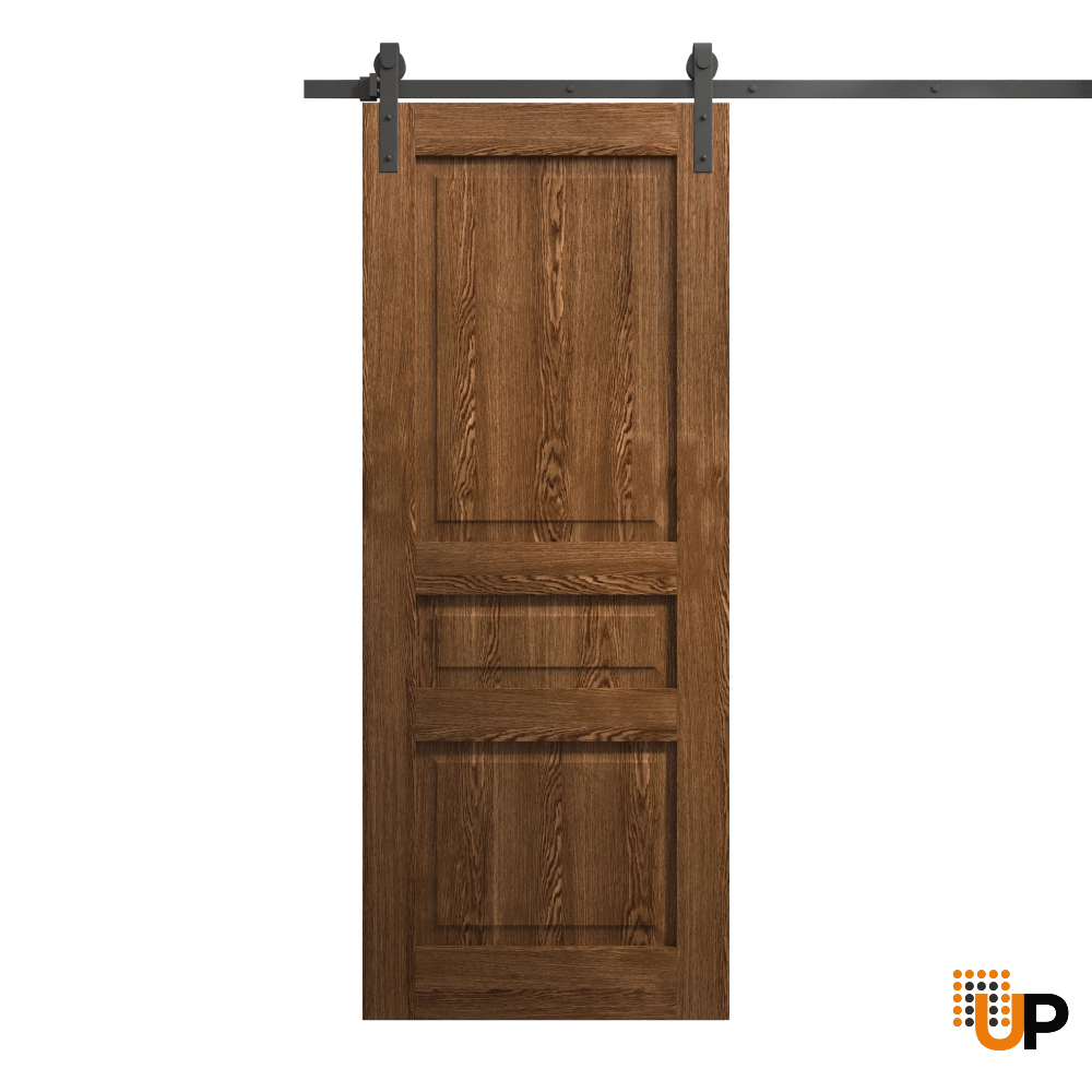 Single solid core sliding interior barn door | Ego 5012  EGO Cognac Oak | 42 x 80 photo#1