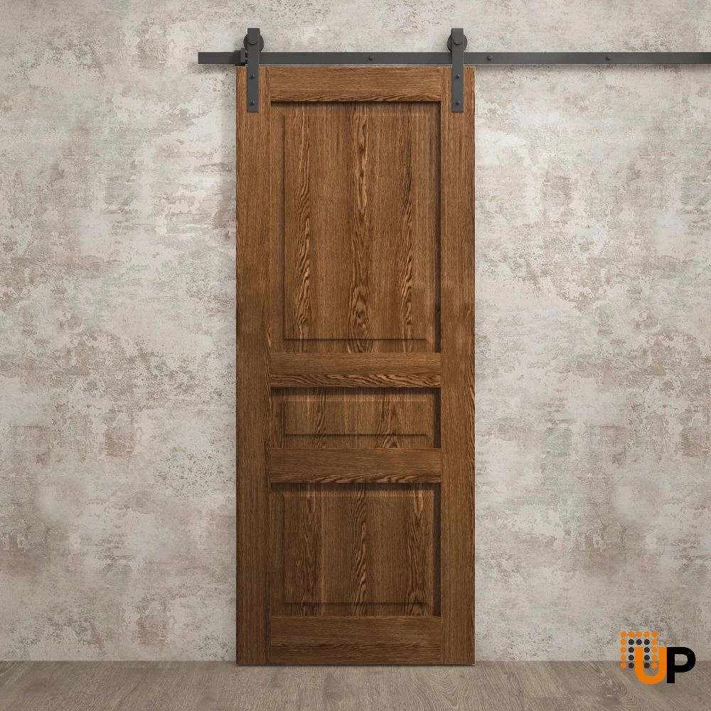 Single solid core sliding interior barn door | Ego 5012  EGO Cognac Oak | 18 x 80 photo#2