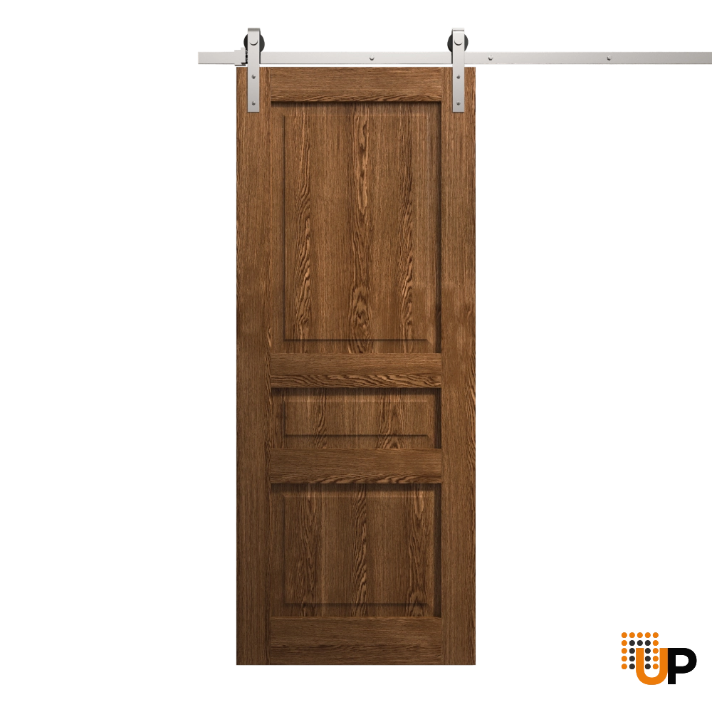 Single solid core sliding interior barn door | Ego 5012  EGO Cognac Oak | 30 x 96 photo#1