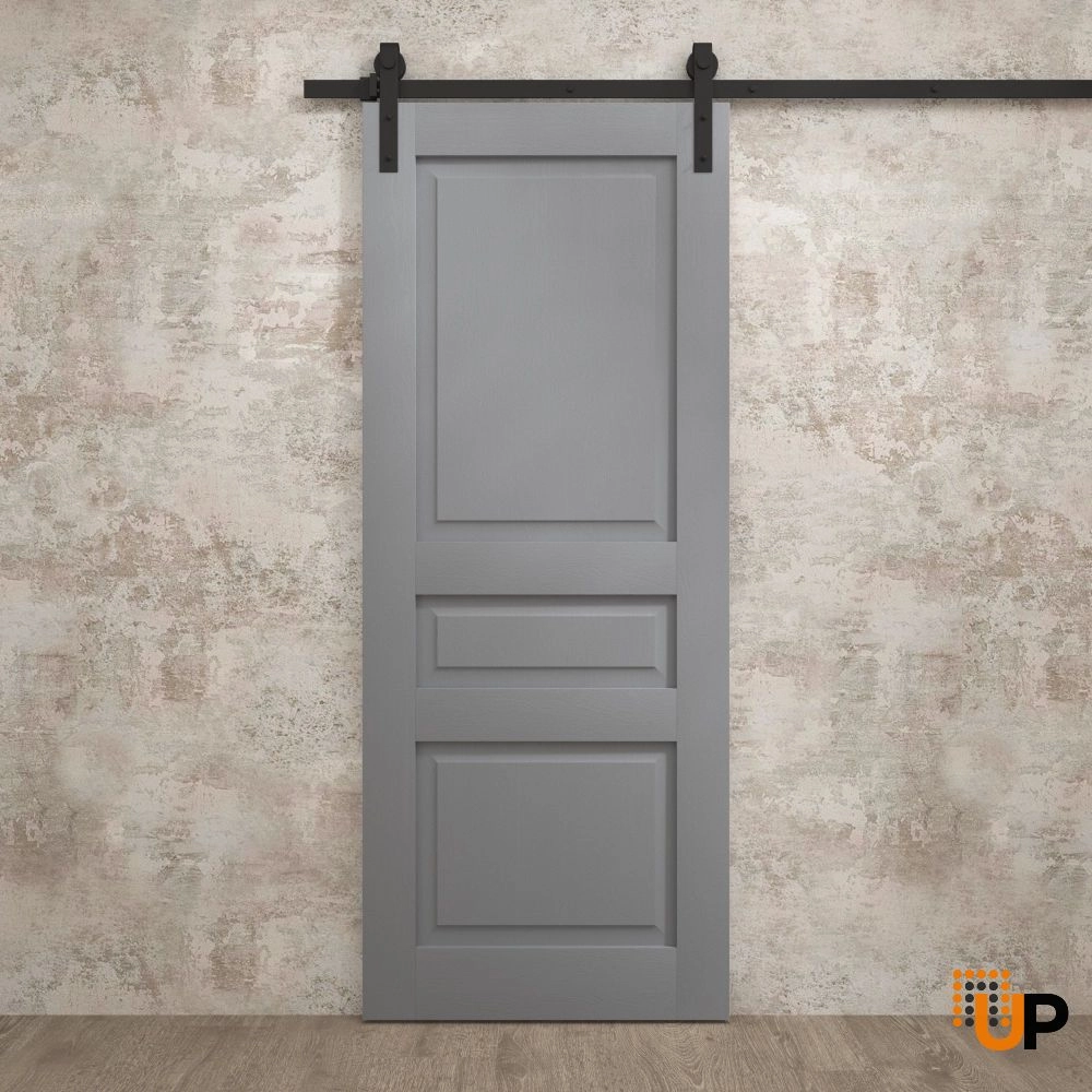 Single solid core sliding interior barn door | Ego 5012 EGO Painted Grey Oak | 18 x 80 photo#2