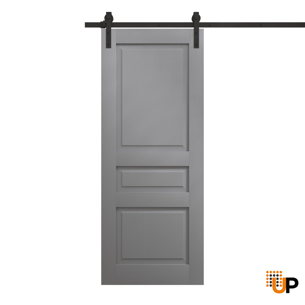 Single solid core sliding interior barn door | Ego 5012 EGO Painted Grey Oak | 42 x 80 photo#1