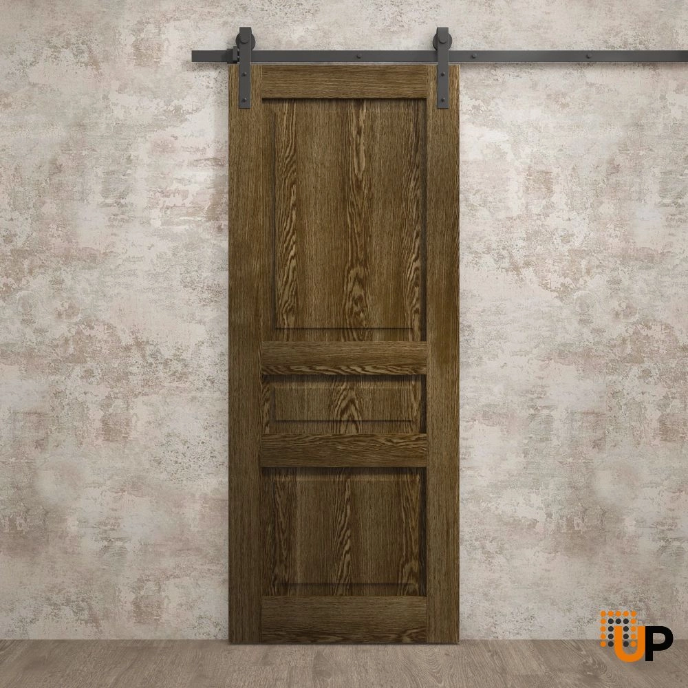 Single solid core sliding interior barn door | Ego 5012  EGO Marble Oak | 18 x 80 photo#2