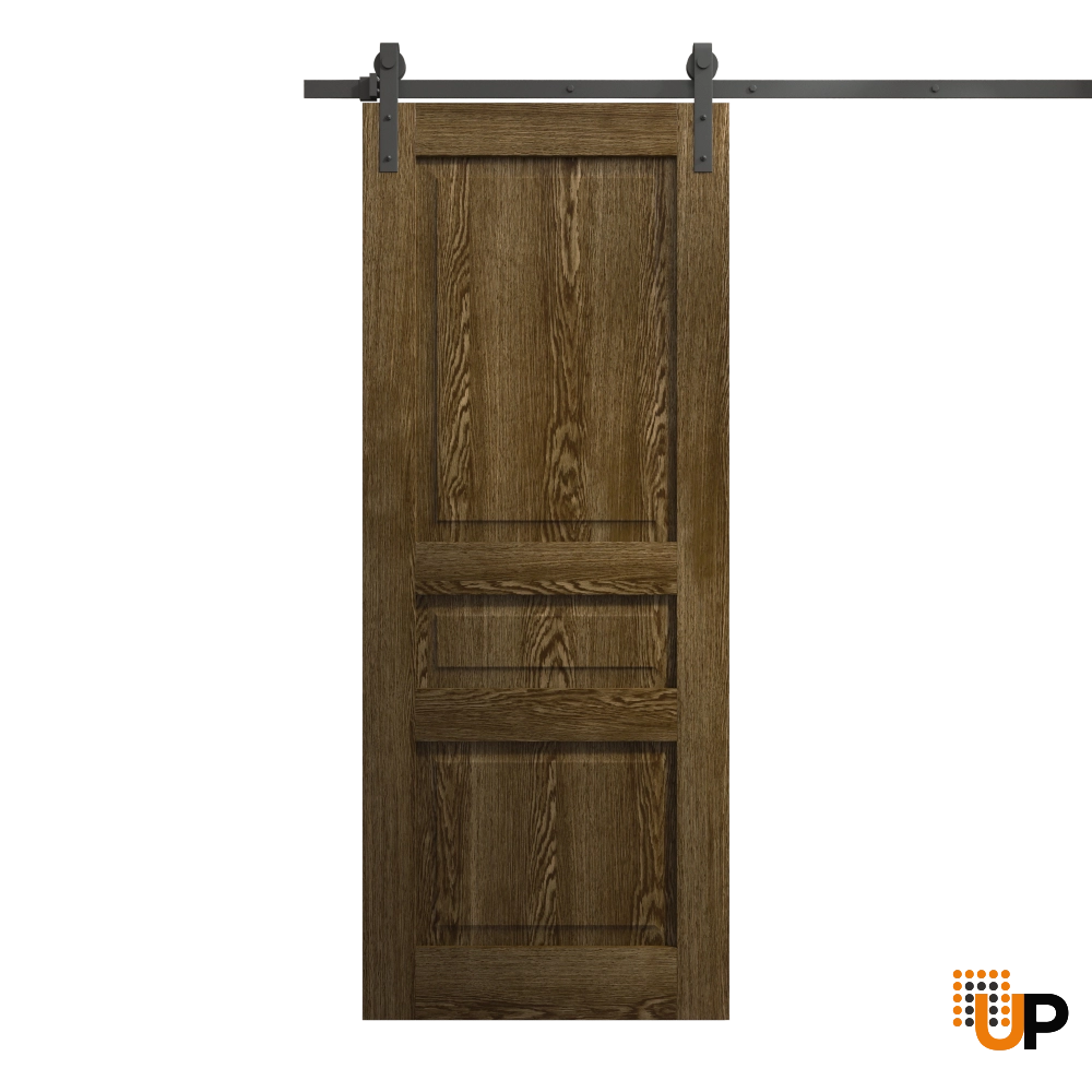 Single solid core sliding interior barn door | Ego 5012  EGO Marble Oak | 32 x 96 photo#1