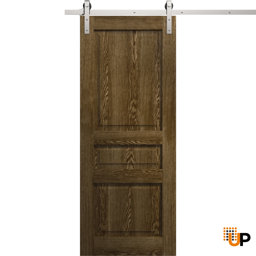 Single solid core sliding interior barn door | Ego 5012  EGO Marble Oak | 18 x 80 photo#1