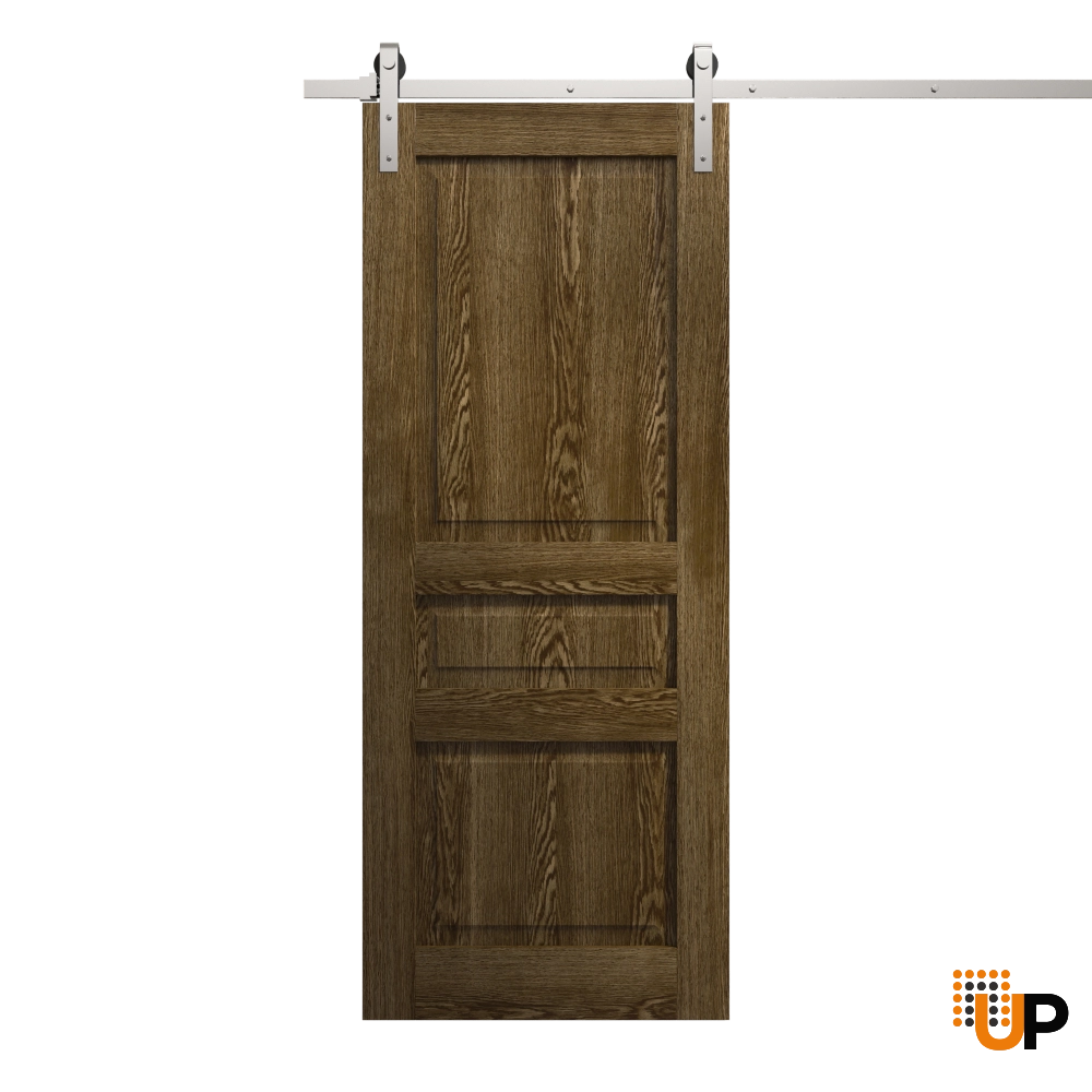 Single solid core sliding interior barn door | Ego 5012  EGO Marble Oak | 30 x 96 photo#1