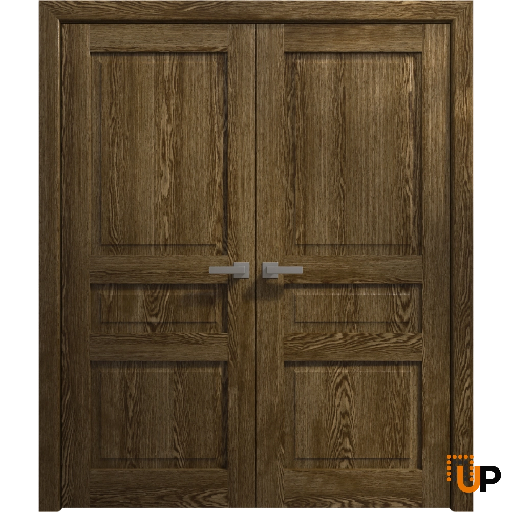 Double solid core french interior swing double door | Ego 5012  EGO Marble Oak | 36 x 80 (2* 18x80) photo#1