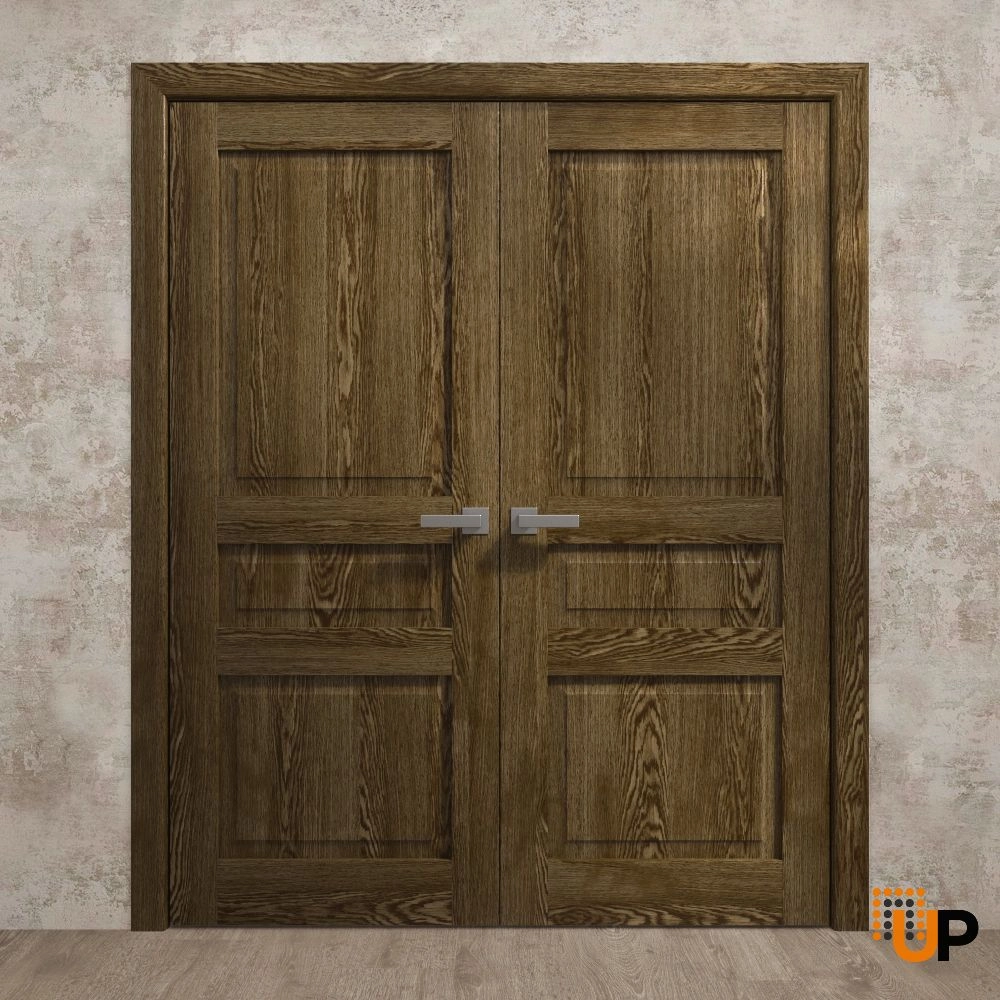 Double solid core french interior swing double door | Ego 5012  EGO Marble Oak | 36 x 80 (2* 18x80) photo#2
