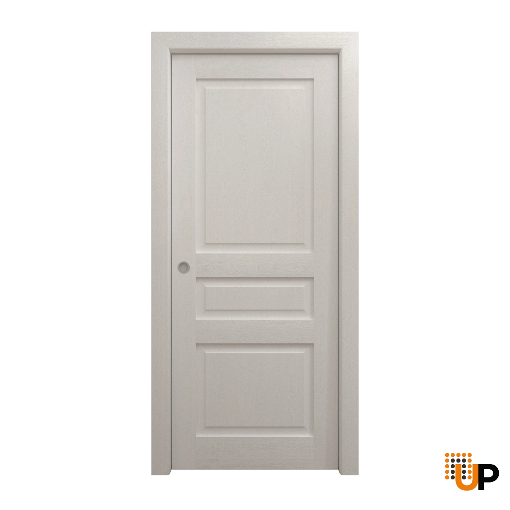 Single solid core sliding interior pocket door | Ego 5012  EGO Painted White Oak | 28 x 80 photo#1