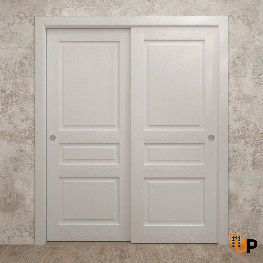 Single solid core interior door slab | Ego 5012  EGO Painted White Oak | 24 x 96 photo#4