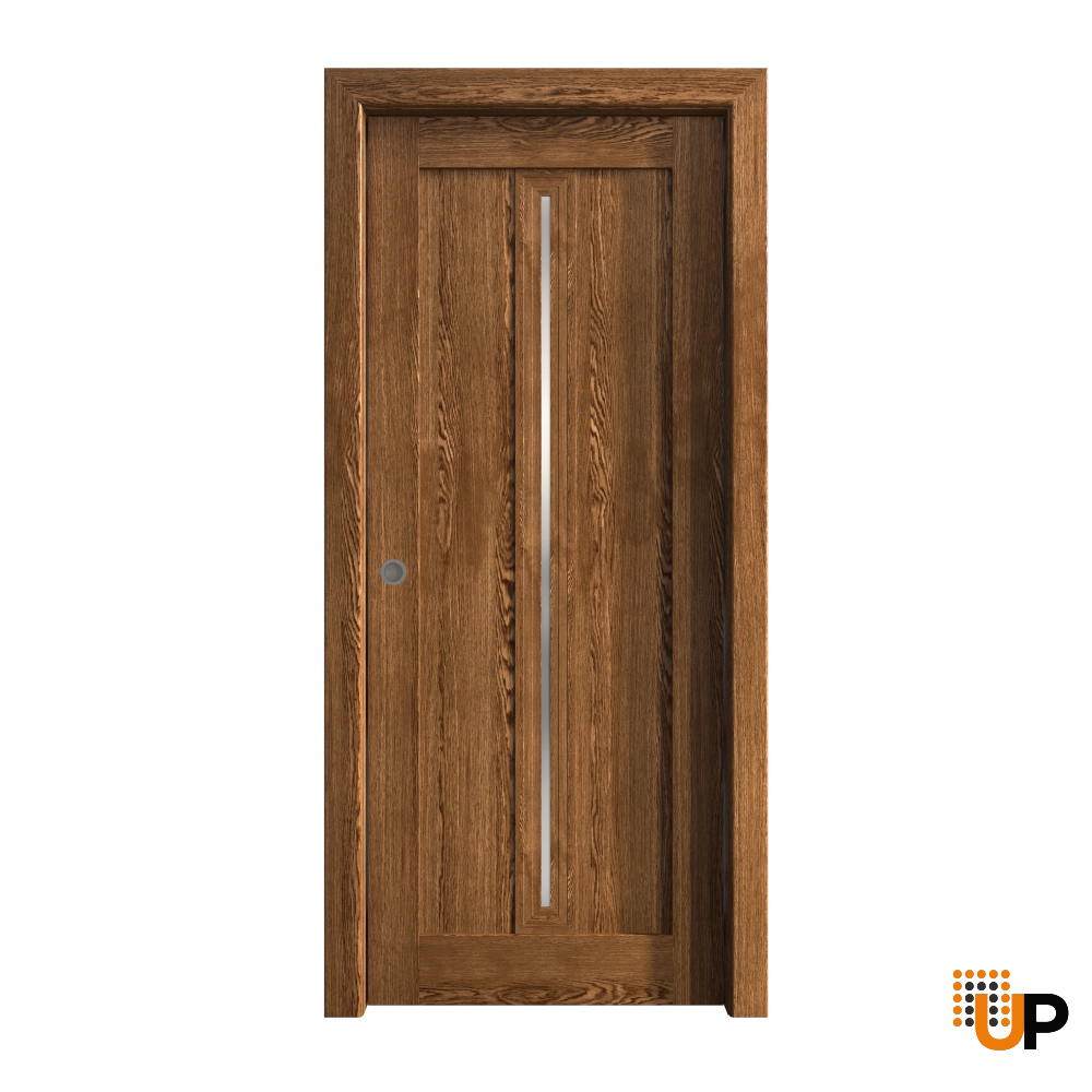 Single solid core sliding interior pocket door | Ego 5014  EGO Cognac Oak | 36 x 80 photo#1