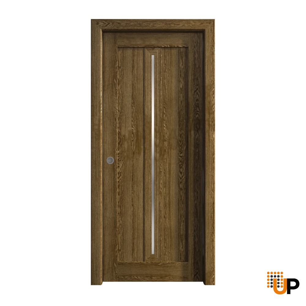 Single solid core sliding interior pocket door | Ego 5014  EGO Marble Oak | 32 x 96 photo#1