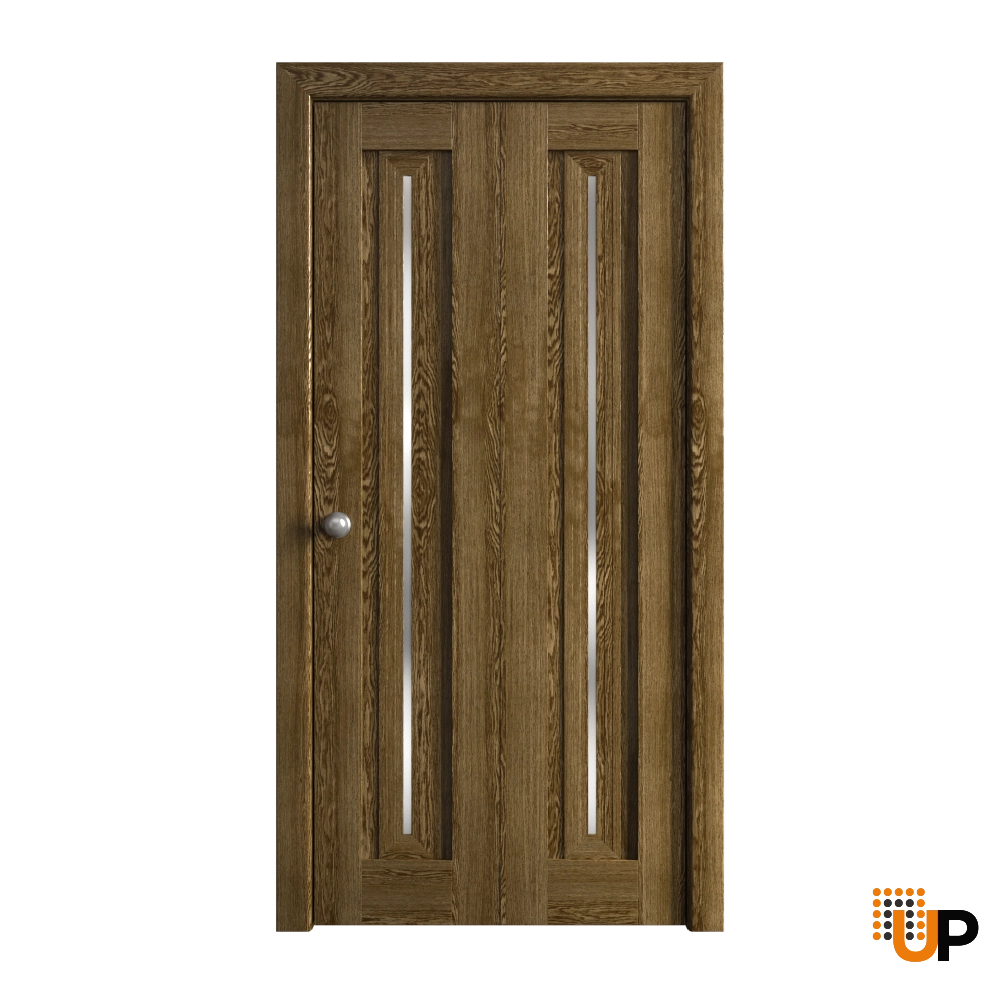 2 folding panels solid core sliding interior bi-fold door | Ego 5014  EGO Marble Oak | 72 x 96 (2* 36x96) photo#1