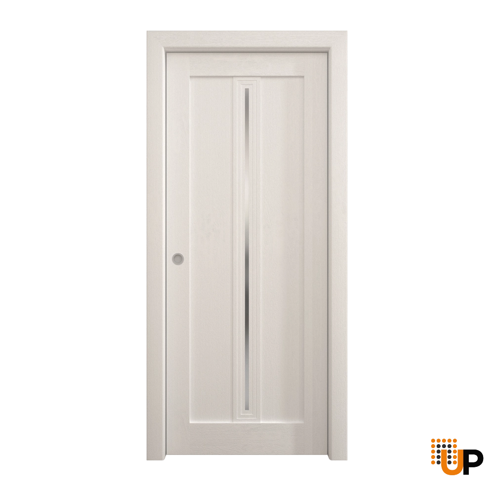 Single solid core sliding interior pocket door | Ego 5014  EGO Painted White Oak | 30 x 80 photo#1