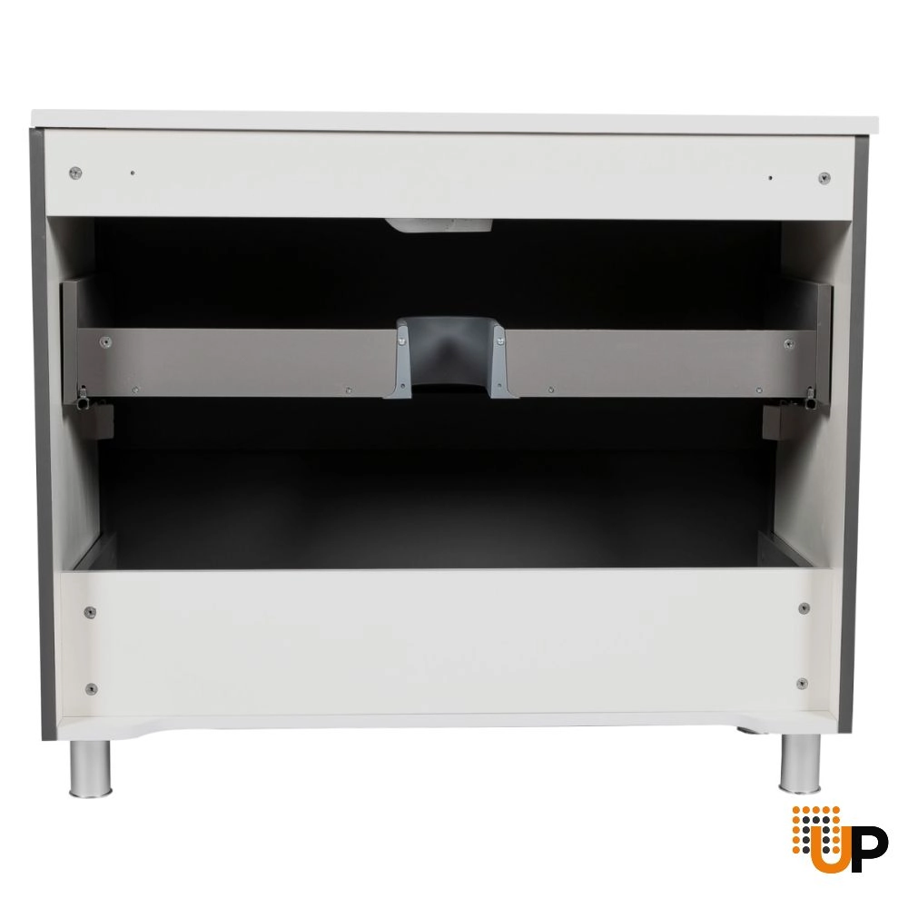 Modern Free Standing Bathroom Vanity with Washbasin | Comfort Gray Matte Collection | Non-Toxic Fire-Resistant MDF photo#7