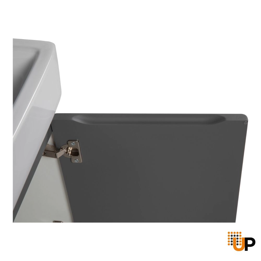 Modern Wall-Mounted Bathroom MINI-Vanity with Washbasin | Comfort Gray Matte Collection | Non-Toxic Fire-Resistant MDF photo#7