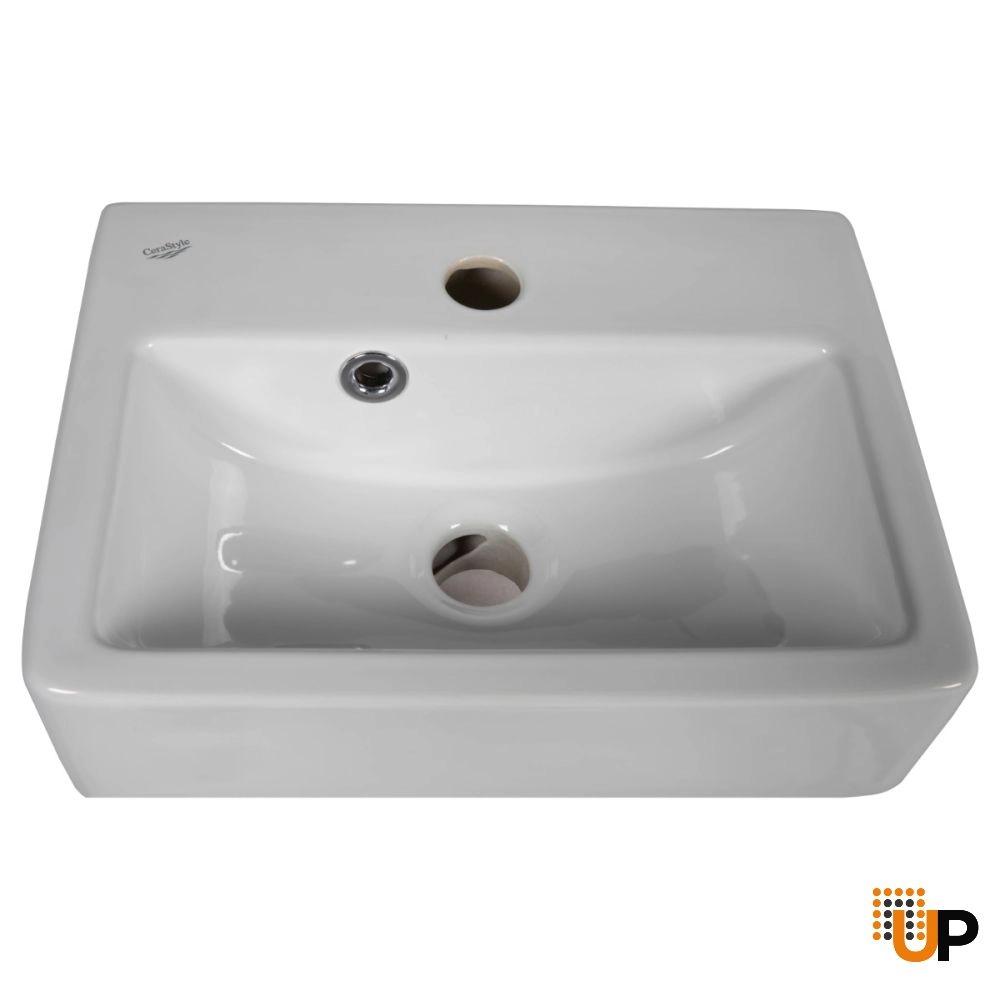 Modern Wall-Mounted Bathroom MINI-Vanity with Washbasin | Comfort White High Gloss Collection | Non-Toxic Fire-Resistant MDF photo#6