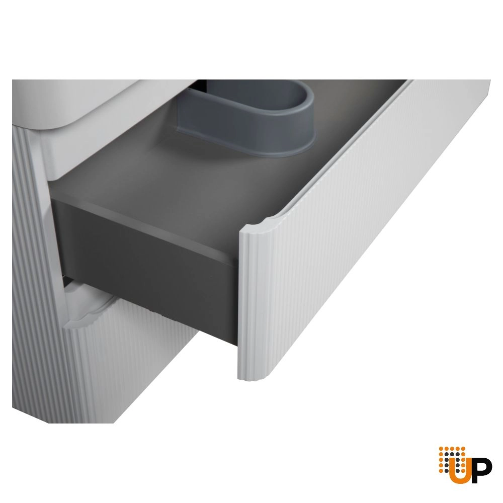 Modern Wall-Mounted Bathroom Vanity with Washbasin | Luxury White Matte Collection | Non-Toxic Fire-Resistant MDF-36" photo#6