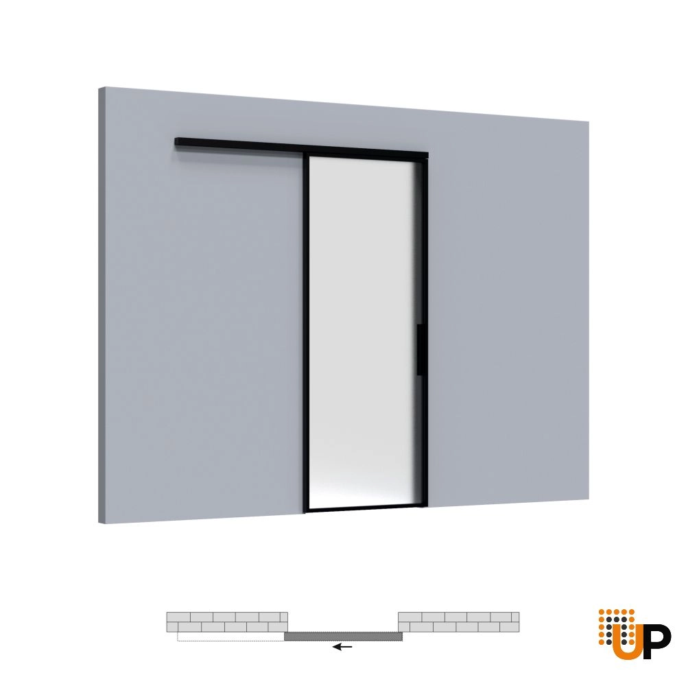 Lumo 1800 interior barn door 24x80 black aluminum Photo #5