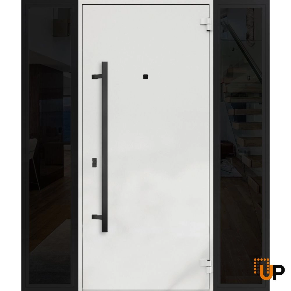 Single swing metal-aluminum modern exterior door | Deux 6078 Black | 60 x 80 photo#2