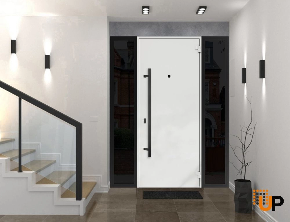 Single swing metal-aluminum modern exterior door | Deux 6078 Black | 60 x 80 photo#4