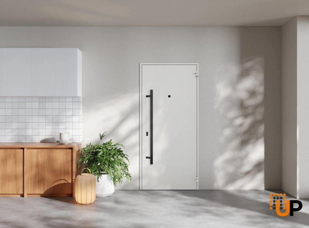 Single swing metal-aluminum modern exterior door | Deux 6078 Black | 36 x 80 photo#4