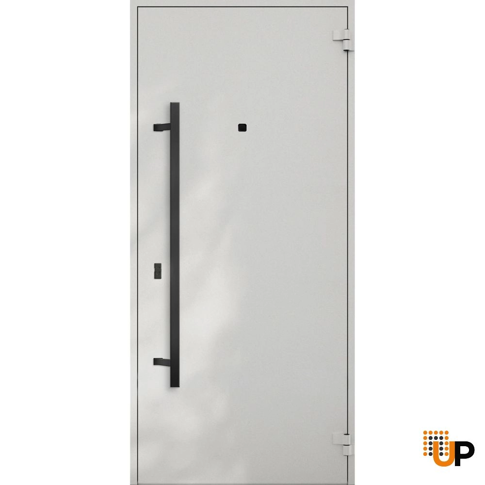 Single swing metal-aluminum modern exterior door | Deux 6078 Black | 36 x 80 photo#2