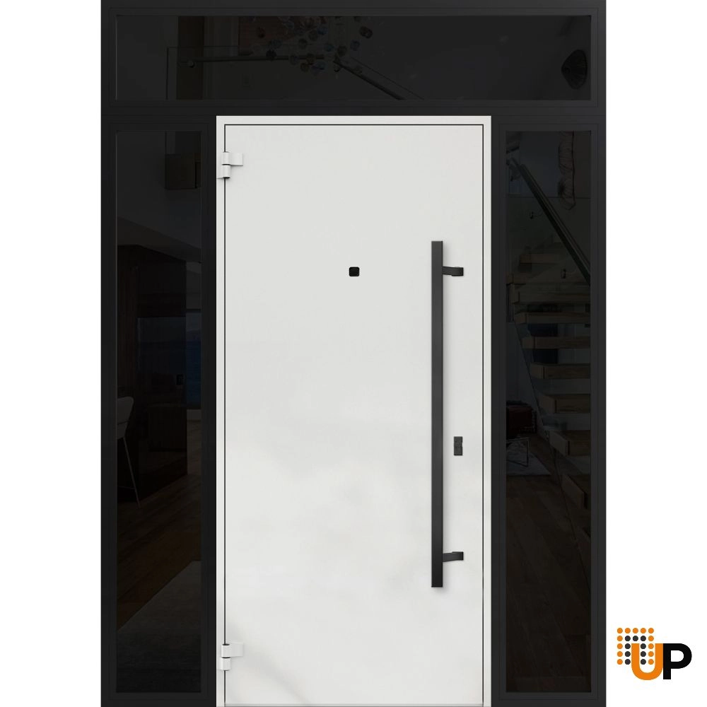 Single swing metal-aluminum modern exterior door | Deux 6078 Black | 60 x 96 photo#2