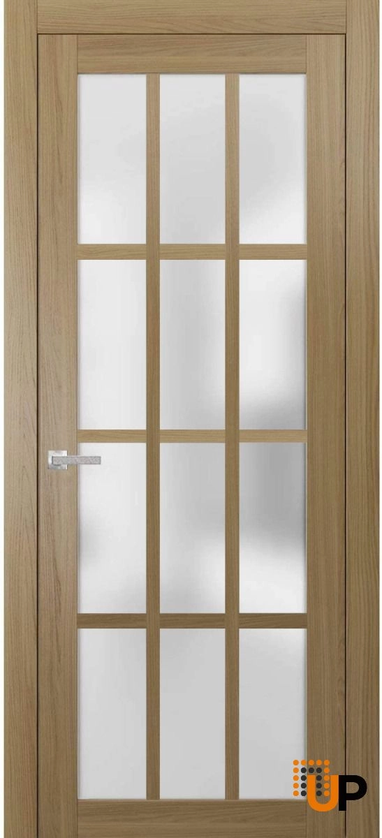 Single solid core luxury interior swing door with frosted glass | Felicia 3312 Ginger Ash | 24 x 80 photo#1
