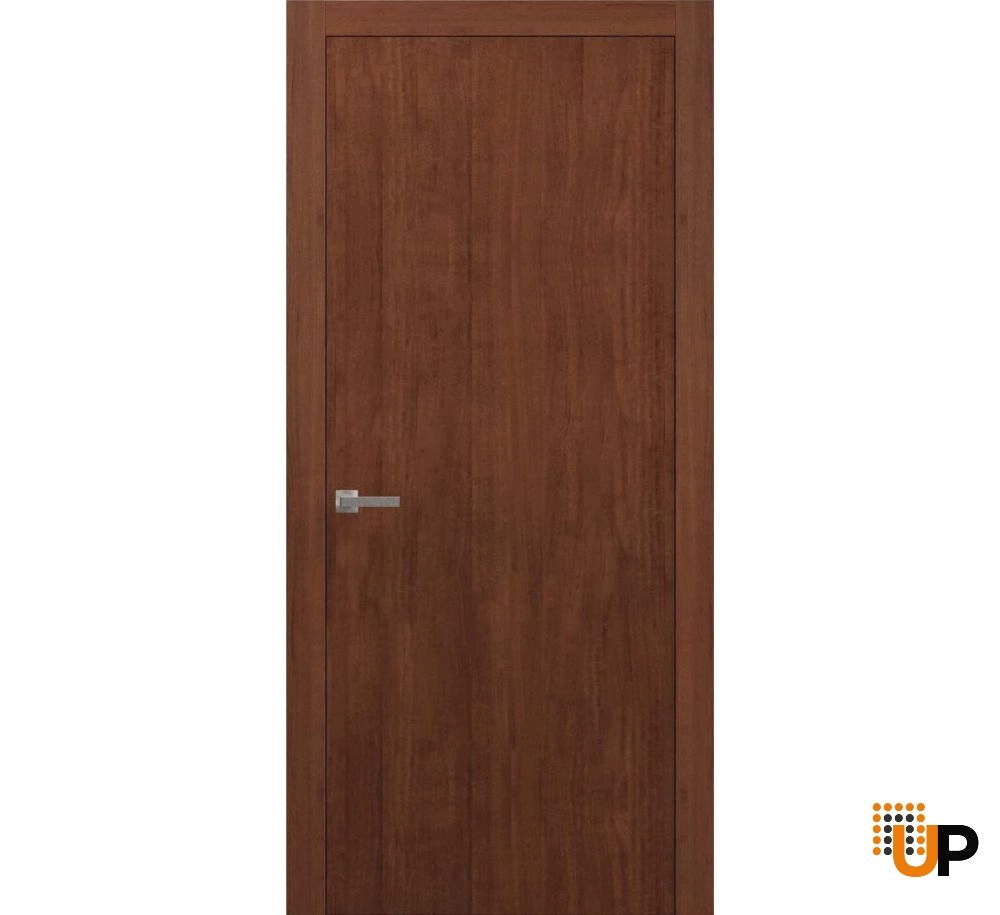Single solid wood with honeycomb modern interior swing door | Planum 0010 Walnut Modena | 28 x 80 photo#1