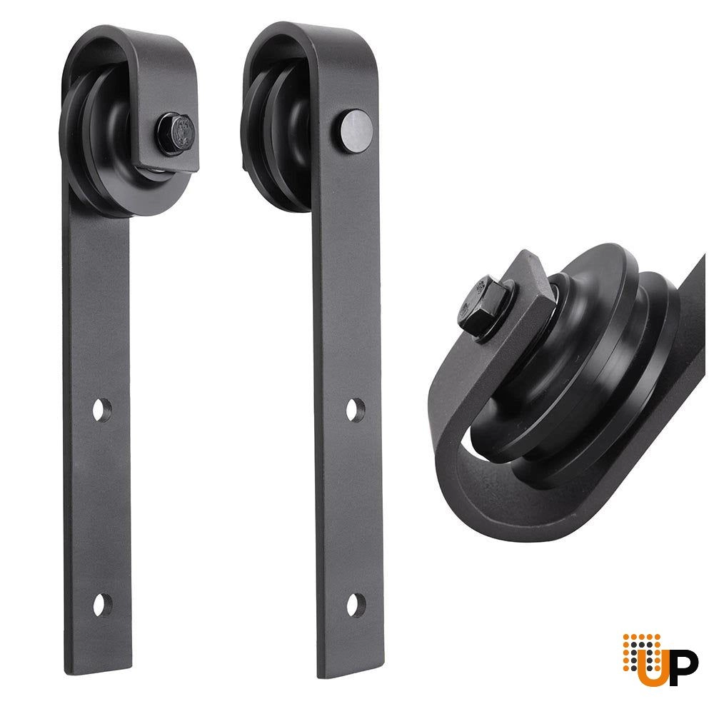 Single mdf sliding luxury interior barn door with frosted glass | Quadro 4002  Chocolate Ash | 18 x 80 photo#4