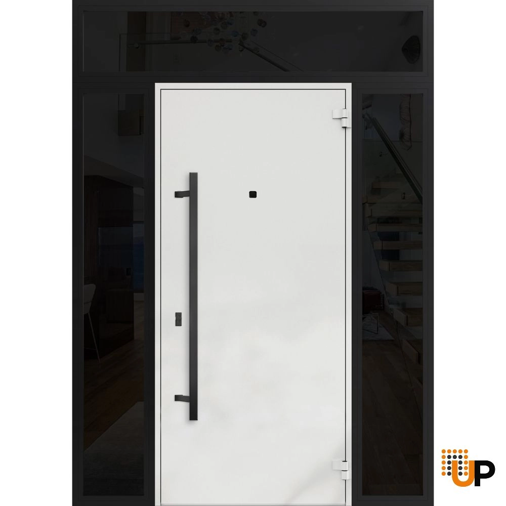 Single swing metal-aluminum modern exterior door | Deux 6678 Oak | 60 x 96 photo#2