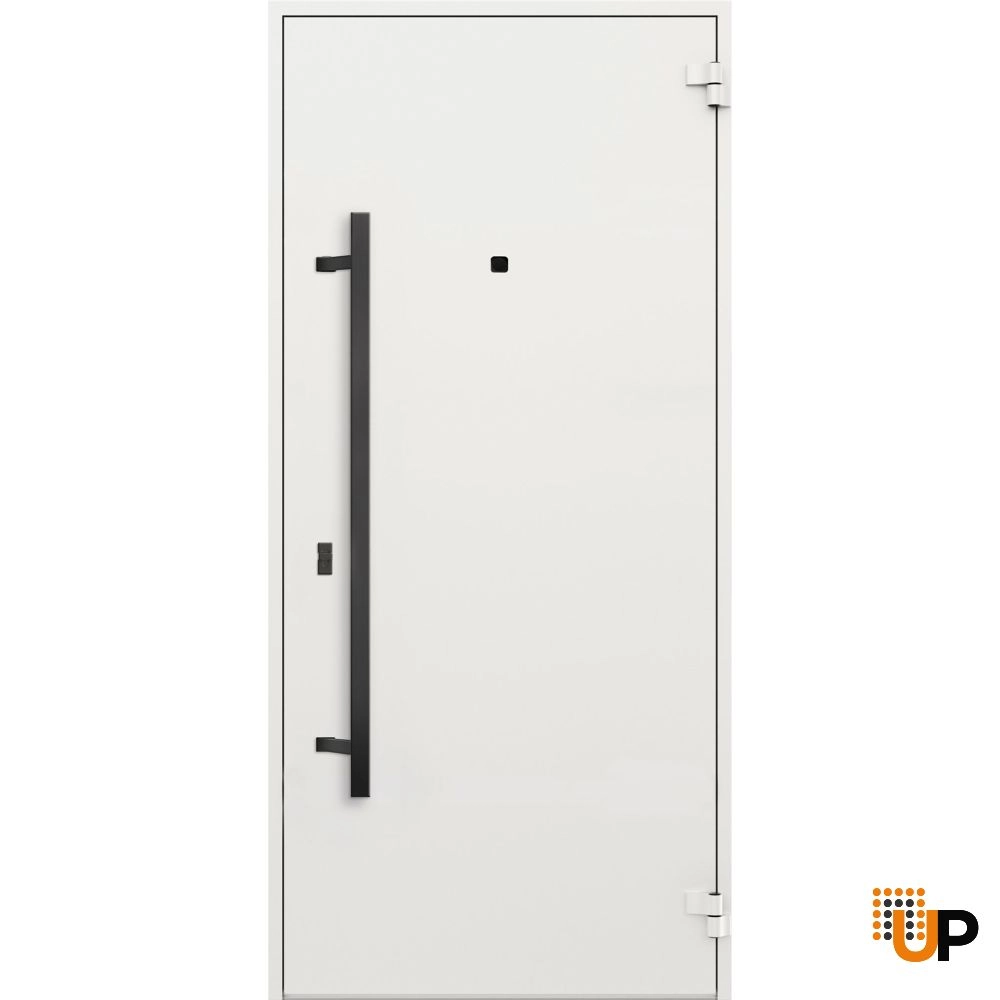 Single swing metal-aluminum modern exterior door | Deux 6678 Oak | 36 x 80 photo#2